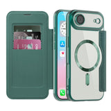 EIDERWOOD iPhone Air Flip Mobil Cover m. Gennemsigtig Bagside - MagSafe Kompatibel - Grøn