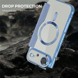 EIDERWOOD iPhone Air Flip Mobil Cover m. Gennemsigtig Bagside - MagSafe Kompatibel - Lyseblå