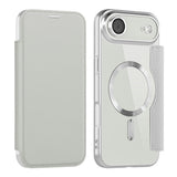 EIDERWOOD iPhone Air Flip Mobil Cover m. Gennemsigtig Bagside - MagSafe Kompatibel - Grå