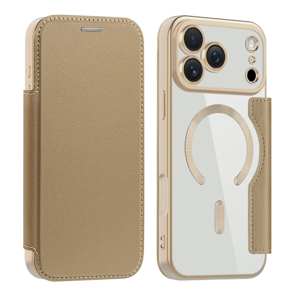 EIDERWOOD iPhone 17 Pro Max Flip Mobil Cover m. Gennemsigtig Bagside - MagSafe Kompatibel - Guld