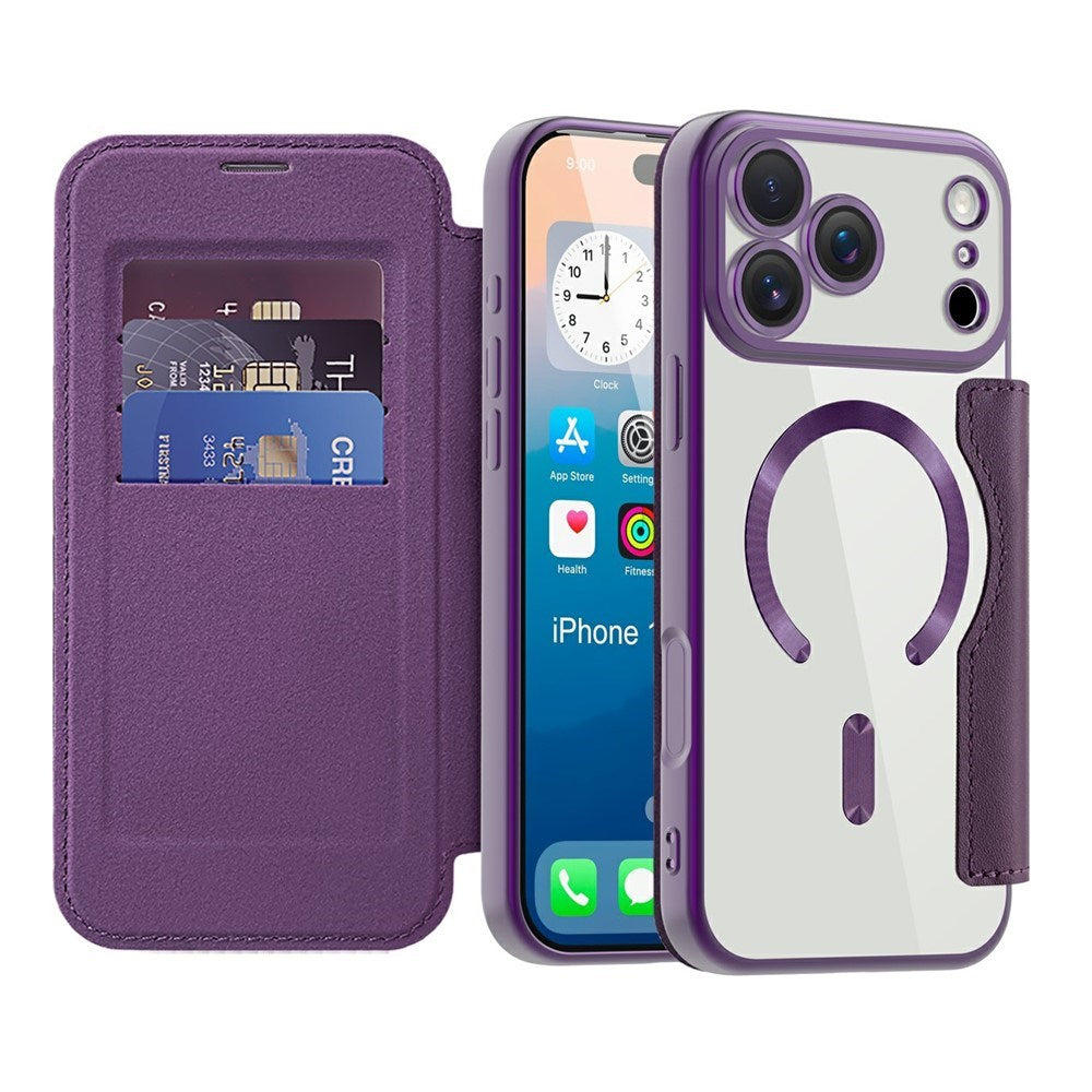 EIDERWOOD iPhone 17 Pro Max Flip Mobil Cover m. Gennemsigtig Bagside - MagSafe Kompatibel - Lilla