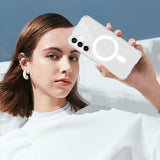 EIDERWOOD Samsung Galaxy S25 FE Hybrid Plastik Mobil Cover - MagSafe Kompatibel - Gennemsigtig / Hvid