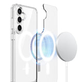 EIDERWOOD Samsung Galaxy S25 FE Hybrid Plastik Mobil Cover - MagSafe Kompatibel - Gennemsigtig / Hvid