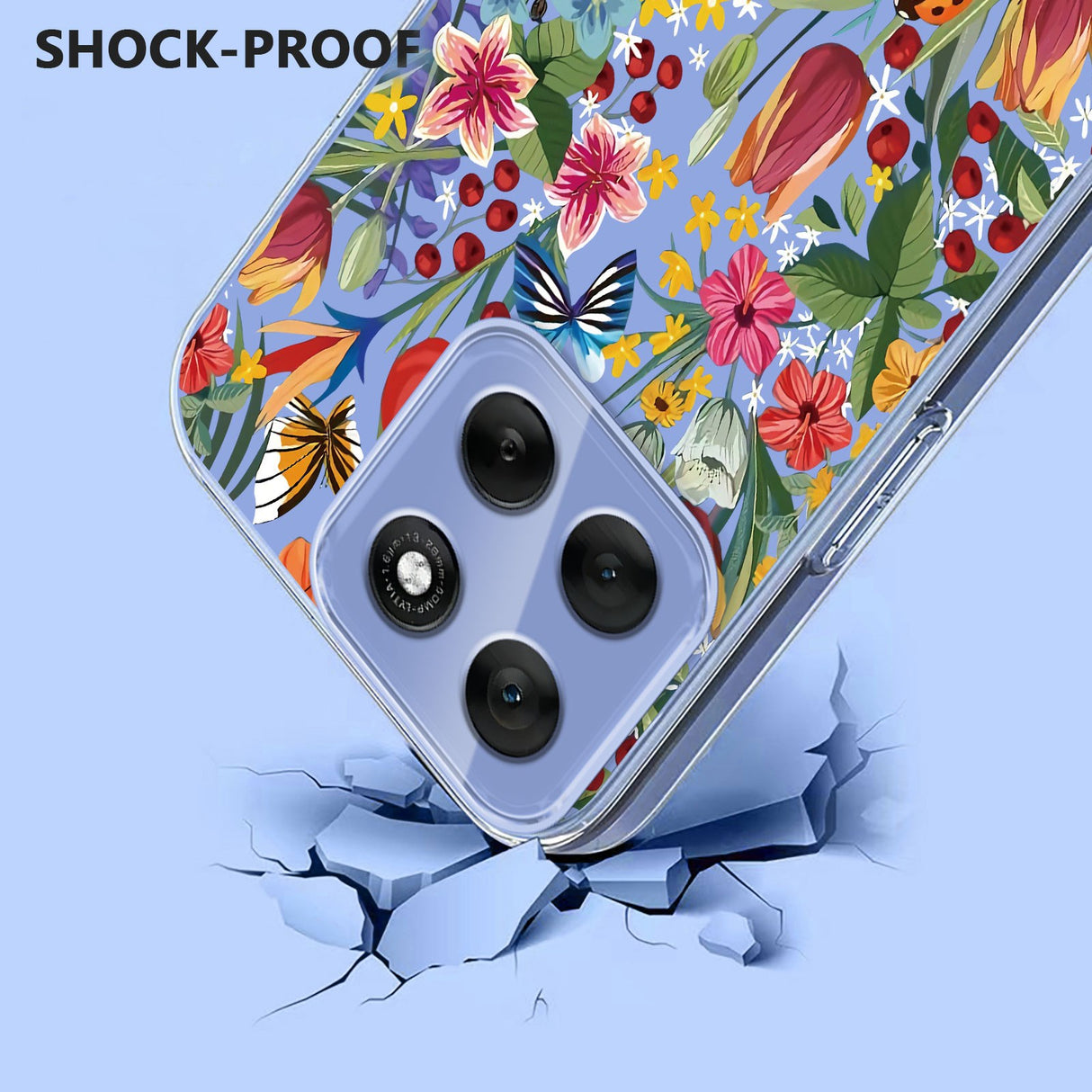 Motorola Moto G86 - EIDERWOOD Fleksibelt Plast Bagside Cover m. Print - Blomster