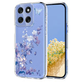 EIDERWOOD Motorola Moto G56 Fleksibelt Plastik Mobil Cover m. Blomstermotiv - Gennemsigtig / Violer