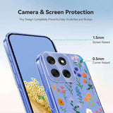 EIDERWOOD Motorola Moto G56 Fleksibelt Plastik Mobil Cover m. Blomstermotiv - Gennemsigtig / Forskellige Blomster