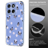 EIDERWOOD Motorola Moto G56 Fleksibelt Plastik Mobil Cover m. Blomstermotiv - Gennemsigtig / Sommerfugle