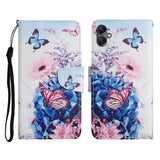 EIDERWOOD Samsung Galaxy A07 Imiteret Læder Flip Cover m. Pung & Rem - Sommerfugl