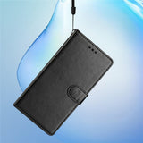 Xiaomi 15T EIDERWOOD Kunstlæder Mobilcover m. Kortholder & Strop - Sort