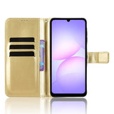 Samsung Galaxy A07 - EIDERWOOD Kunstlæder Flip Cover m. Strop - Guld