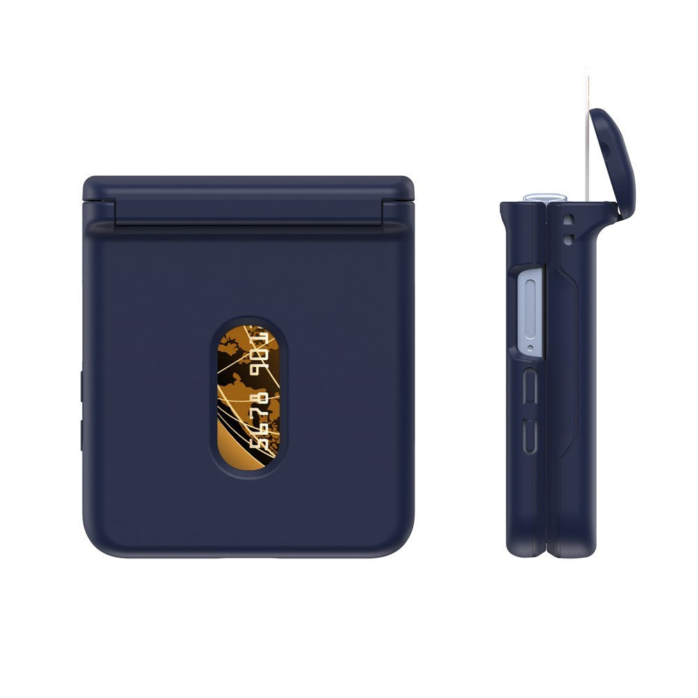 Samsung Galaxy Z Flip7 - EIDERWOOD Hårdt Plastik Cover m. Kortlomme - Mørkeblå