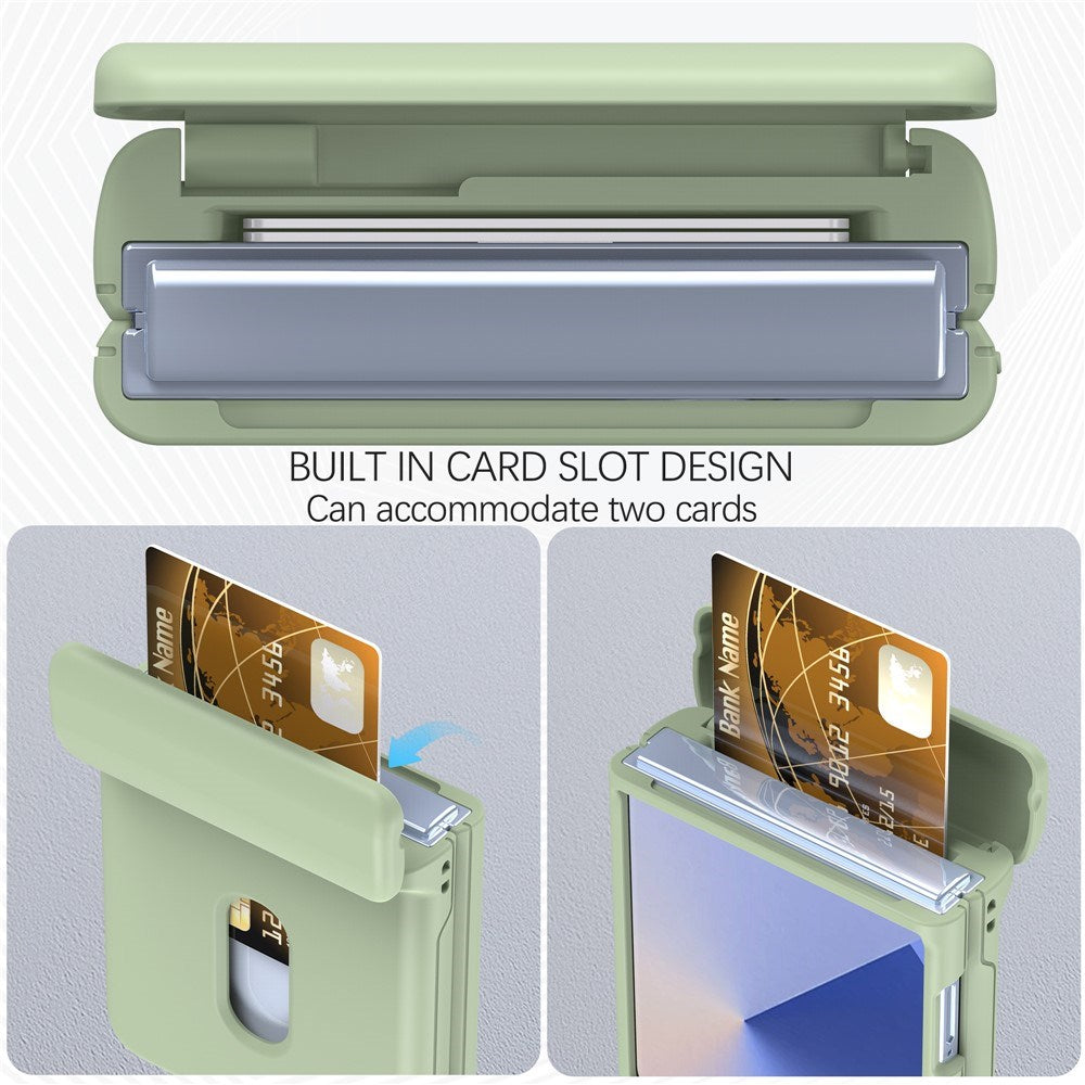 Samsung Galaxy Z Flip7 - EIDERWOOD Hårdt Plastik Cover m. Kortlomme - Grøn