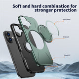 EIDERWOOD iPhone 17 Mobil Cover - Roterende Kickstand - MagSafe Kompatibel - Grøn