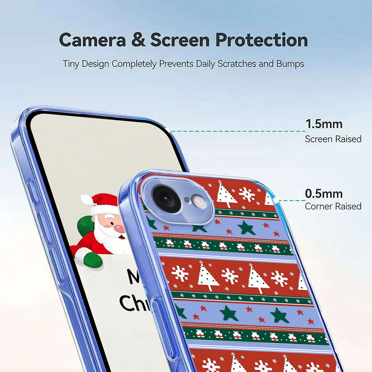 EIDERWOOD iPhone 17e / 16e Fleksibelt Plast Jule Mobil Cover - Gennemsigtig / Mønster