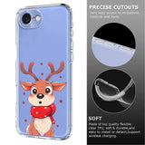 EIDERWOOD iPhone 17e / 16e Fleksibelt Plast Jule Mobil Cover - Gennemsigtig / Rensdyr