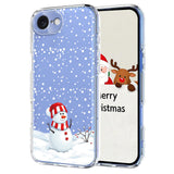 EIDERWOOD iPhone 17e / 16e Fleksibelt Plast Jule Mobil Cover - Gennemsigtig / Snemand
