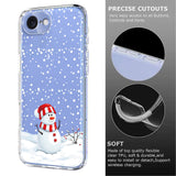 EIDERWOOD iPhone 17e / 16e Fleksibelt Plast Jule Mobil Cover - Gennemsigtig / Snemand