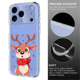 EIDERWOOD iPhone 17 Pro Fleksibelt Plast Jule Mobil Cover - Gennemsigtig / Rensdyr