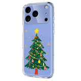 EIDERWOOD iPhone 17 Pro Fleksibelt Plast Jule Mobil Cover - Gennemsigtig / Juletræ