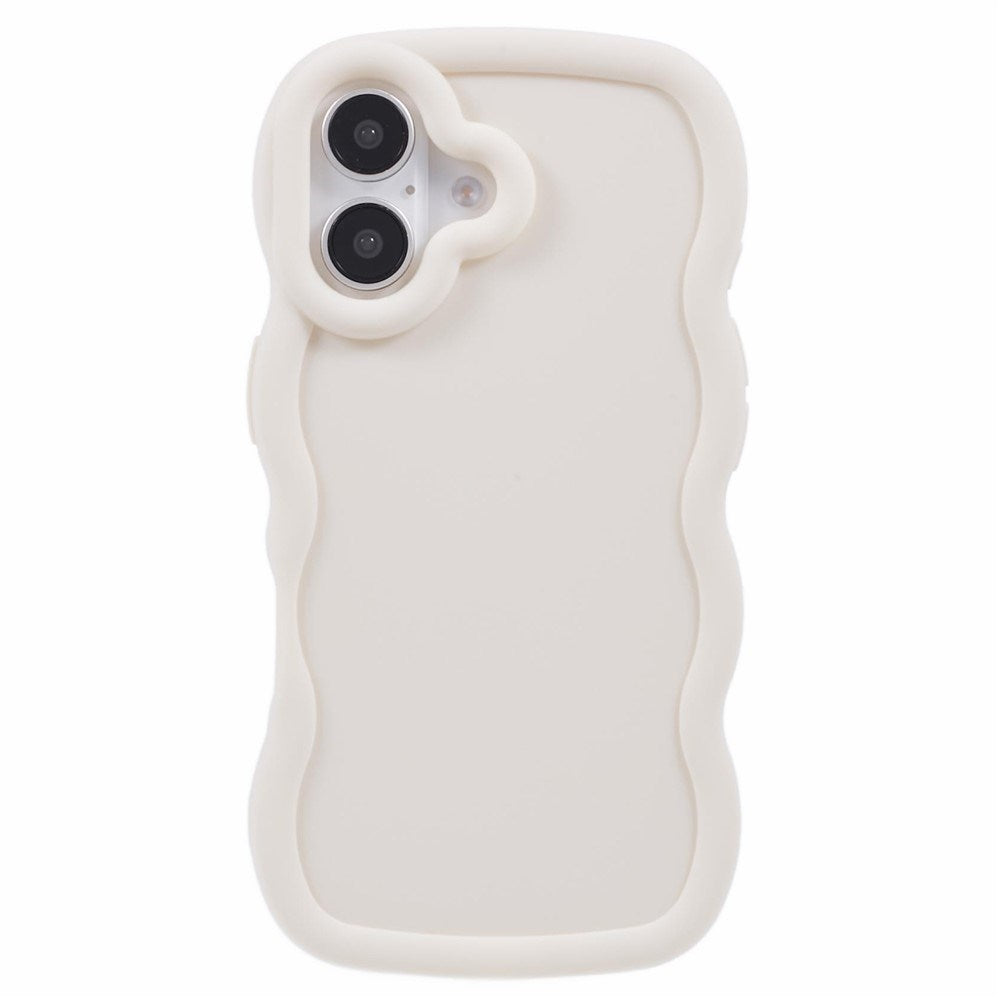 iPhone 17 - EIDERWOOD Fleksibelt Plastik Wavy Bagside Cover - Hvid