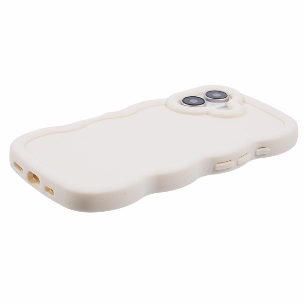 iPhone 17 - EIDERWOOD Fleksibelt Plastik Wavy Bagside Cover - Hvid
