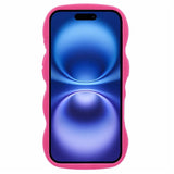 iPhone 17 - EIDERWOOD Fleksibelt Plastik Wavy Bagside Cover - Pink