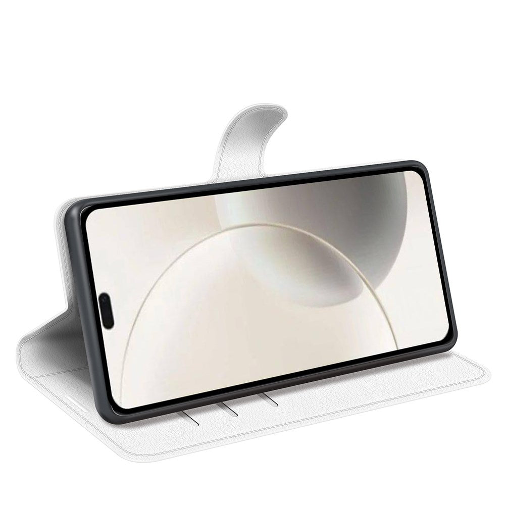 Honor 400 Smart - EIDERWOOD Kunstlæder Flip Cover m. Kortholder & Ståfunktion - Hvid