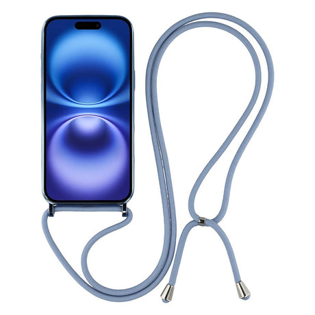 EIDERWOOD iPhone 17 Fleksibelt Plastik Mobil Cover - inkl. Justerbar Strop - MagSafe Kompatibel - Gennemsigtig / Blå