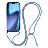 EIDERWOOD iPhone Air Fleksibelt Plastik Mobil Cover - inkl. Justerbar Strop - MagSafe Kompatibel - Gennemsigtig / Blå