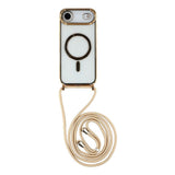 EIDERWOOD iPhone Air Fleksibelt Plastik Mobil Cover - inkl. Justerbar Strop - MagSafe Kompatibel - Gennemsigtig / Guld