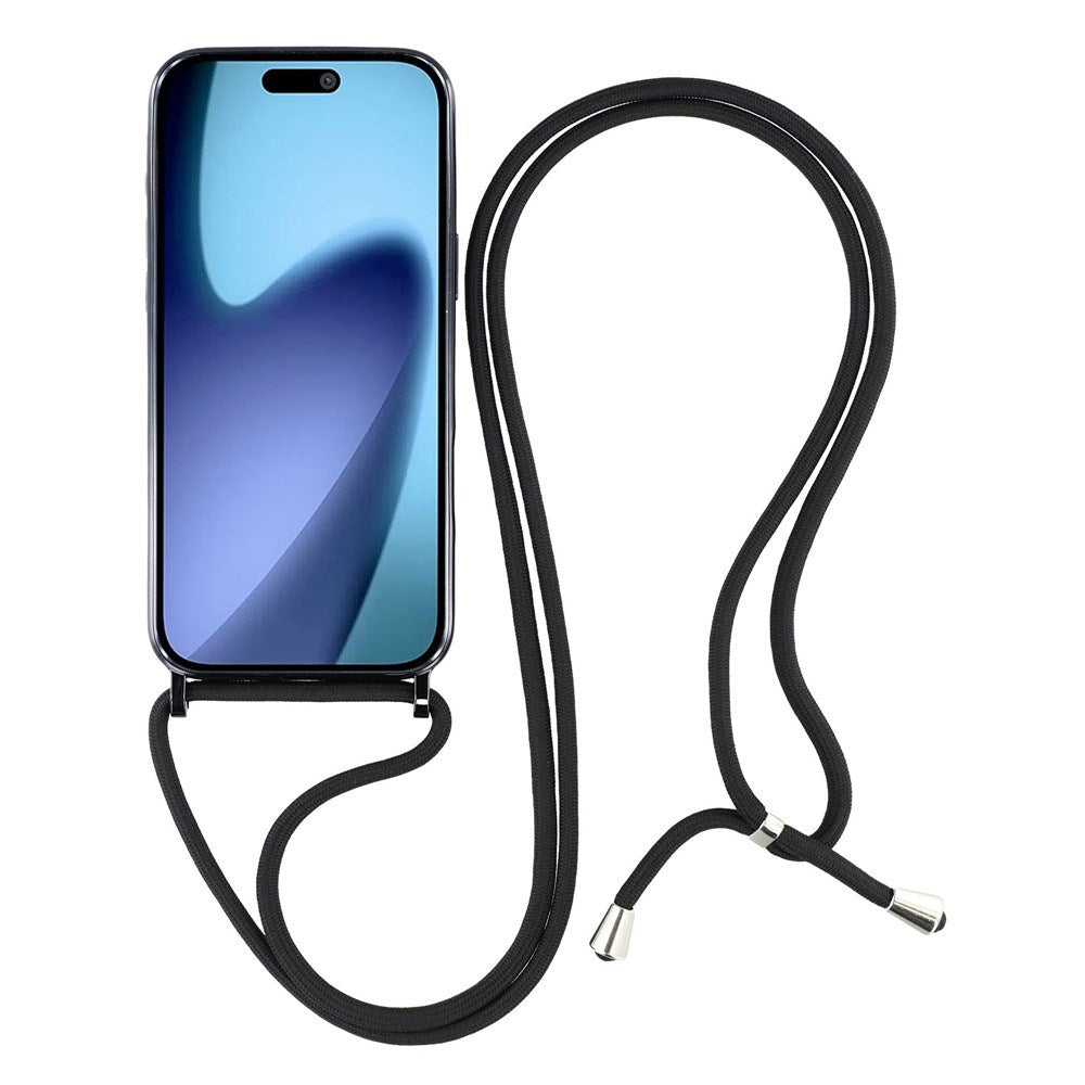 EIDERWOOD iPhone Air Fleksibelt Plastik Mobil Cover - inkl. Justerbar Strop - MagSafe Kompatibel - Gennemsigtig / Sort