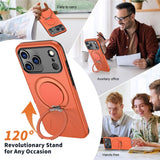 EIDERWOOD iPhone 17 Pro Mobil Cover - Roterende Kickstand - MagSafe Kompatibel - Orange