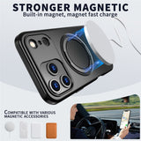 EIDERWOOD iPhone 17 Pro Mobil Cover - Roterende Kickstand - MagSafe Kompatibel - Sort