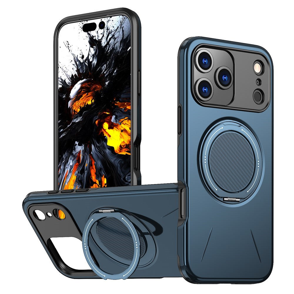 EIDERWOOD iPhone 17 Pro Mobil Cover - Roterende Kickstand - MagSafe Kompatibel - Blå