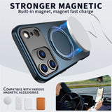 EIDERWOOD iPhone 17 Pro Mobil Cover - Roterende Kickstand - MagSafe Kompatibel - Blå