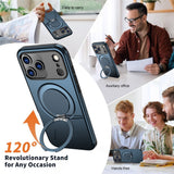 EIDERWOOD iPhone 17 Pro Mobil Cover - Roterende Kickstand - MagSafe Kompatibel - Blå