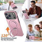 EIDERWOOD iPhone 17 Pro Max Mobil Cover - Roterende Kickstand - MagSafe Kompatibel - Lyserød