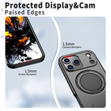 EIDERWOOD iPhone 17 Pro Max Mobil Cover - Roterende Kickstand - MagSafe Kompatibel - Sort