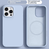 iPhone 16 Pro Max - 2-i-1 Silikone & Hård Plast Bagside Cover - MagSafe Kompatibel - Lyseblå