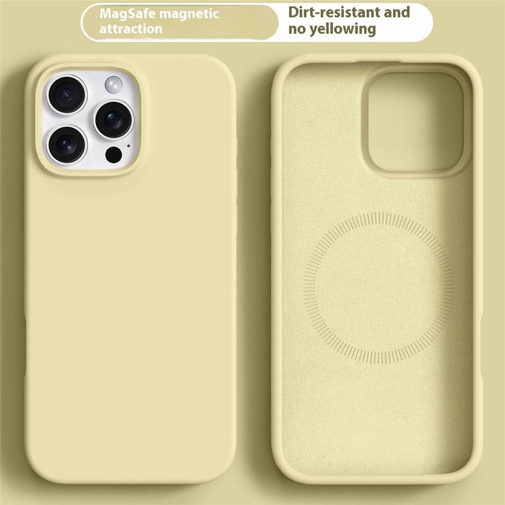 iPhone 16 Pro - 2-i-1 Silikone & Hård Plast Bagside Cover - MagSafe Kompatibel - Gul