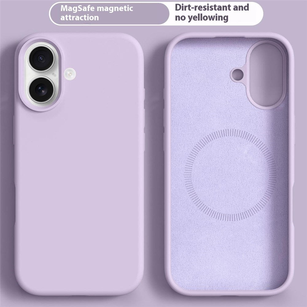 iPhone 16 - 2-i-1 Silikone & Hård Plast Bagside Cover - MagSafe Kompatibel - Lilla
