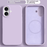 iPhone 16 - 2-i-1 Silikone & Hård Plast Bagside Cover - MagSafe Kompatibel - Lilla