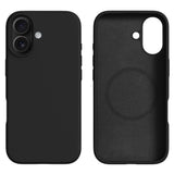 iPhone 16 - 2-i-1 Silikone & Hård Plast Bagside Cover - MagSafe Kompatibel - Sort