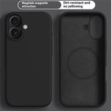 iPhone 16 - 2-i-1 Silikone & Hård Plast Bagside Cover - MagSafe Kompatibel - Sort