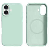 iPhone 16 - 2-i-1 Silikone & Hård Plast Bagside Cover - MagSafe Kompatibel - Lysegrøn