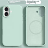 iPhone 16 - 2-i-1 Silikone & Hård Plast Bagside Cover - MagSafe Kompatibel - Lysegrøn