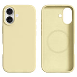iPhone 16 - 2-i-1 Silikone & Hård Plast Bagside Cover - MagSafe Kompatibel - Gul