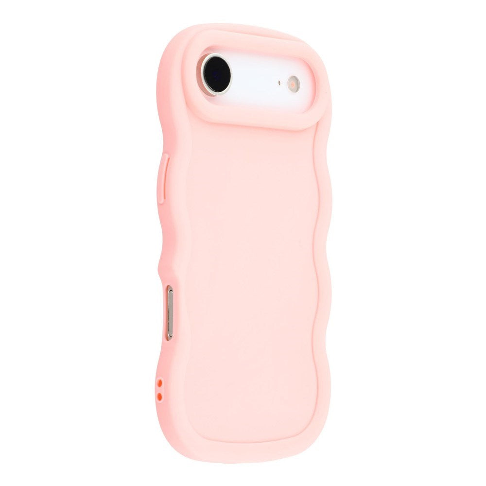 iPhone Air - EIDERWOOD Fleksibelt Plastik Wavy Bagside Cover - Lyserød
