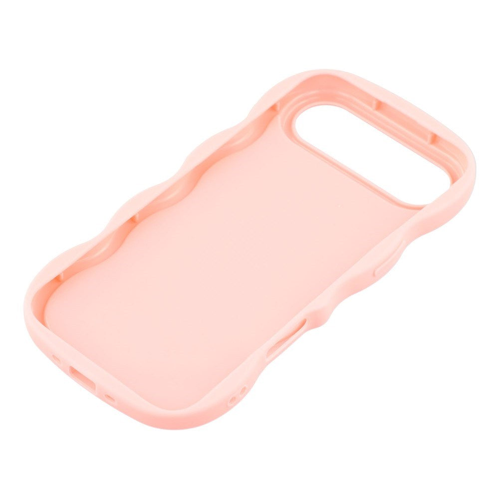 iPhone Air - EIDERWOOD Fleksibelt Plastik Wavy Bagside Cover - Lyserød