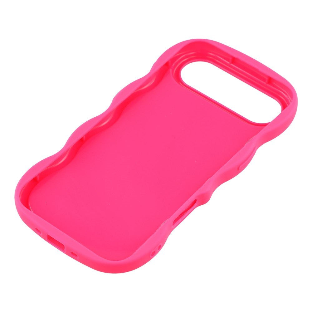 iPhone Air - EIDERWOOD Fleksibelt Plastik Wavy Bagside Cover - Pink